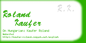 roland kaufer business card